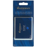 Waterman Refills Fountain Cartridges Blue Pack Of 8