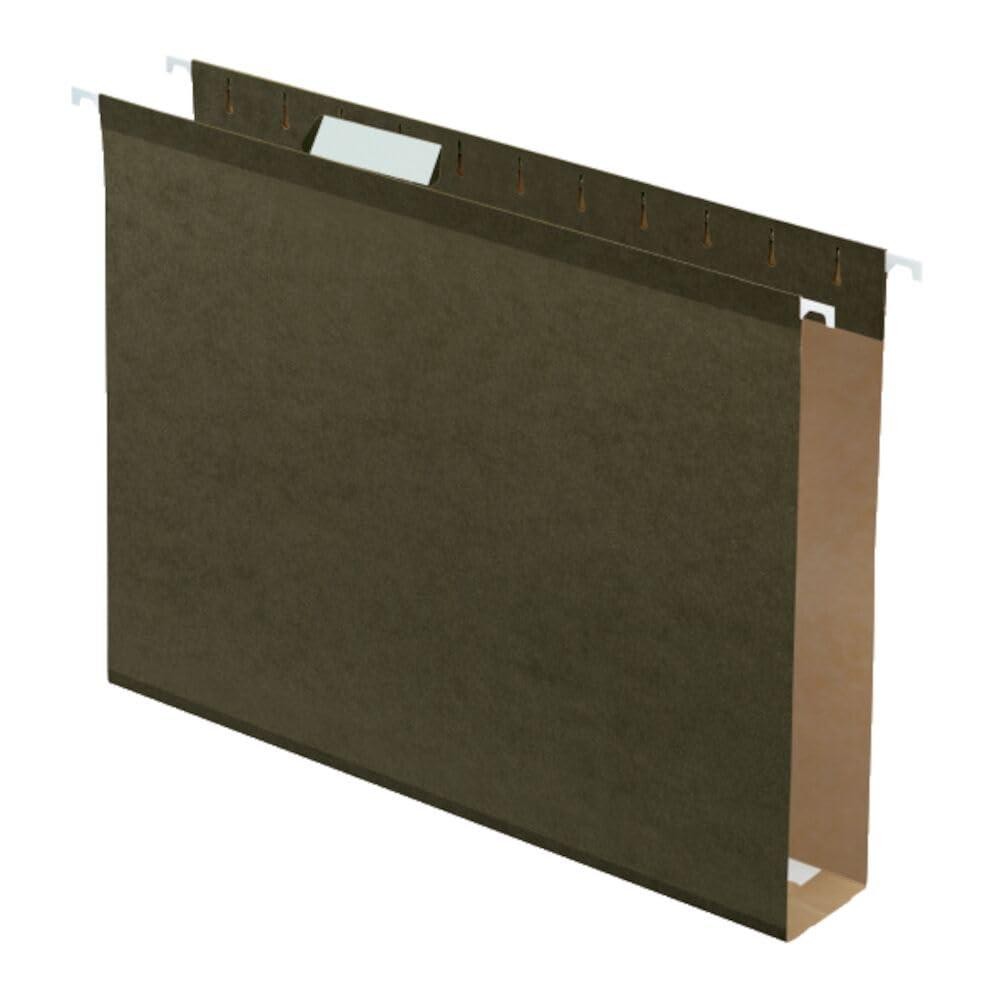 Pendaflex Extra Capacity Reinforced Hanging File Folders 2 Letter Size Standard Green 15 Cut 25Bx 04152X2