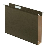 Pendaflex Extra Capacity Reinforced Hanging File Folders 2 Letter Size Standard Green 15 Cut 25Bx 04152X2