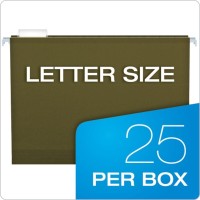 Pendaflex Extra Capacity Reinforced Hanging File Folders 2 Letter Size Standard Green 15 Cut 25Bx 04152X2