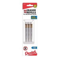 Pentel Eraser Refills For Mechanical Pencils White Pack Of 12