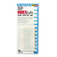 Reditag 31000 Writeon Index Tabs Permanent Adhesive White 104 Tabspack