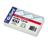 Oxford Grid Design Index Cards 3 X 5 Inches White 100 Per Pack 02035Ee