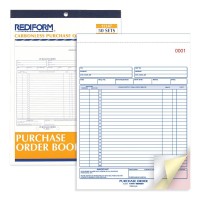 Rediform 1L147 Purchase Order Book 8 12 X 11 Letter Threepart Carbonless 50 Setsbook