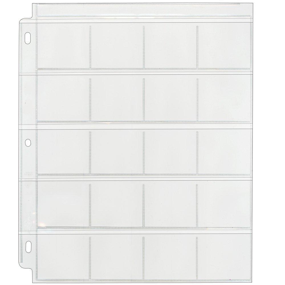 Clear File Coin Slide Page For 3Ring Binders Poly Archivalsafe Plastic 25Pack 21B