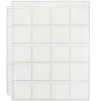 Clear File Coin Slide Page For 3Ring Binders Poly Archivalsafe Plastic 25Pack 21B