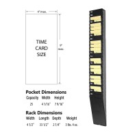 Lathem Expanding Time Card Rack For 9 Cards 25 Pockets Black Plastic Mounting Hardware 259Ex