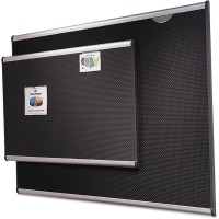 Quartet Bulletin Board 3 X 2 Embossed Hidensity Foam Aluminum Frame B343A Black