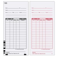 Lathem Time E7100 Universal 2Sided Time Cards For 7000E Time Recorder Numbered 1100 100Pack 3 12 X 7 14