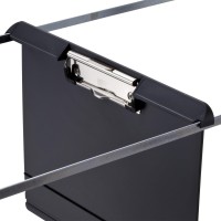 Officemate 83040 Landscape Klip File 1 Capacity Holds 8 12 X 11 Plastic Charcoal Oic83040