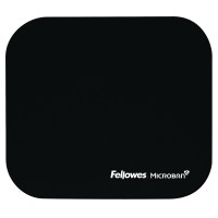 Fellowes 5933901 Mouse Pad Wmicroban Nonskid Base 9 X 8 Black Fel5933901 8 X 9 X 01