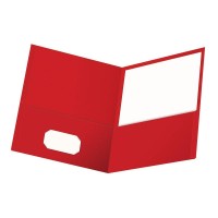 Oxford Twinpocket Folders Textured Paper Letter Size Red Holds 100 Sheets Box Of 25 57511Ee