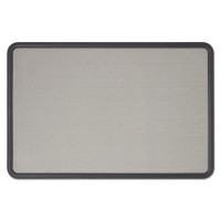 Quartet Bulletin Board Fabric 3 X 2 Feet Office Bulletin Boards Contour Gray Plastic Frame 7693G