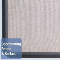 Quartet Bulletin Board Fabric 3 X 2 Feet Office Bulletin Boards Contour Gray Plastic Frame 7693G