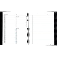 Notepro Undated Daily Planner Black 200 Pages 10 34 X 812 Inches