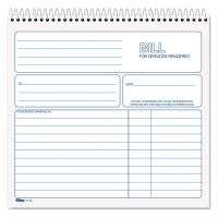 Tops 2Part Carbonless Bill For Services Rendered Book 85 X 825 Inches 50 Sheets White 4133