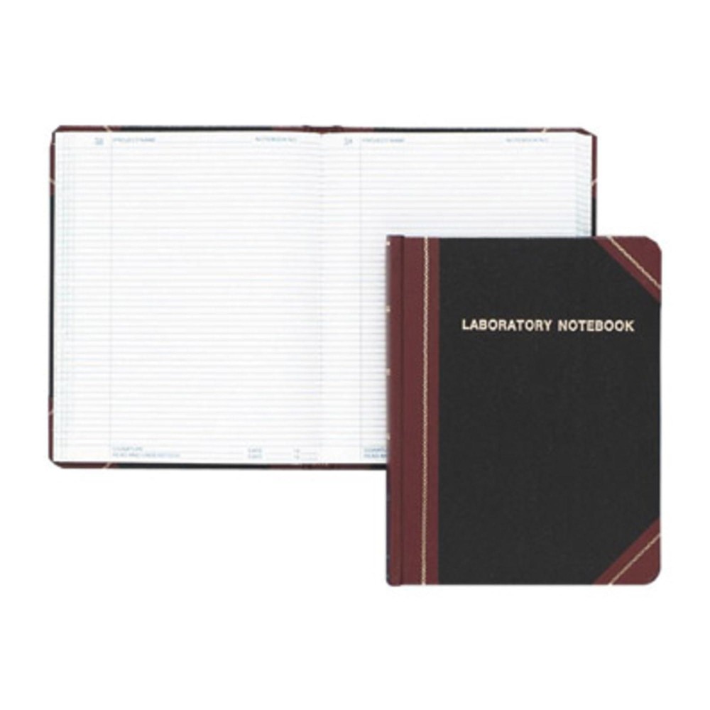 Boorum Pease Special Laboratory Notebook Record Ruled Black 150 Pages 1038 X 818 L21150R White