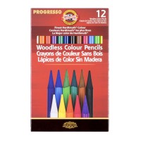 Kohinoor Progresso Woodless Colored 12Pencil Set Assorted Colored Pencils Fa875612