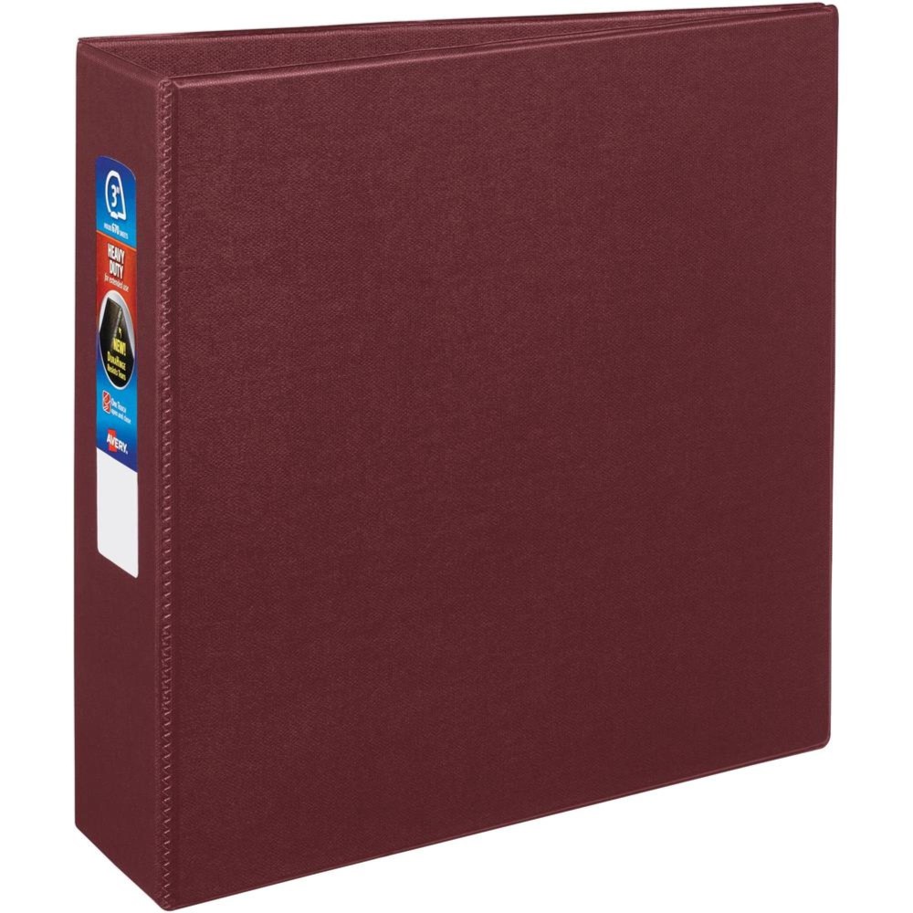 Averyreg Heavyduty Maroon 3 Binder 79363 Averyreg Heavyduty 3 Ring Binder 3 One Touch Ezdreg Rings 35 Spine 1 Ma