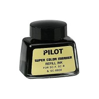 Pilot Super Color Permanent Marker Refill Ink  Black Ink  1 Ounce Bottle With Dropper (43500)