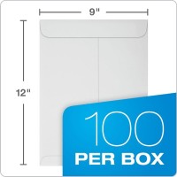 Quality Park 9 X 12 Selfsealing Catalog Envelopes For Mailing Organizing And Storage White Wove Heavy 28Lb Paper 100