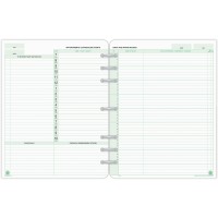 Daytimer Two Page Per Day Refill 2 Months Undated Looseleaf Folio Size 85 X 11 Inches 87342