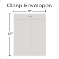 Quality Park Quality Park Executive Gray Gummed Clasp Envelopes Qua38590 9 X 12 Inches