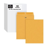 Quality Park 9 X 12 Clasp Envelopes Clasp And Gummed Closures For Storing Or Mailing Extra Heavyduty 32 Lb Kraft Paper 100 P