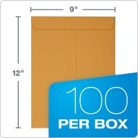 Quality Park 9 X 12 Selfseal Catalog Envelopes For Mailing Organizing And Storage Brown Kraft Heavy 28Lb Paper 100 Pe