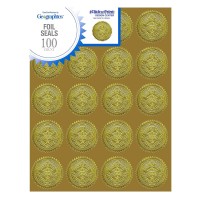 Geographics Gold Foil Award Certificate Seals Embossed Official Seal Of Excellence 2 Inch Set Of 100