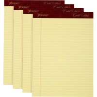 Ampad Gold Fiber Perforated Pad Size 812 X 1134 Inches 20 Pound Paper Canary Yellow Color Legal Ruling 50 Sheets Per Pa