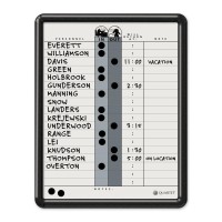 Quartet Inout Board 11 X 14 Duramax Porcelain In And Out Board 18 Names Classic Gray Black Frame 750 White