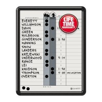 Quartet Inout Board 11 X 14 Duramax Porcelain In And Out Board 18 Names Classic Gray Black Frame 750 White