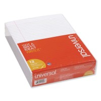 Universal Unv11000 85 In X 11 In Glue Top Pads Legal Rule White 1 Dozen