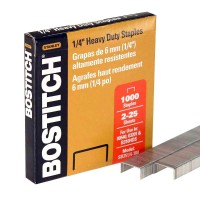 Stanley Bostitch 104554 Premium Heavy Duty Staples 025Inch Leg Length 1000Box Sb35141M