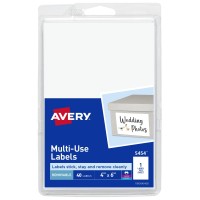 Avery Removable Labels 4 X 6 Blank Labels Laserinkjet Printable Labels 40 Labels Per Pack 5454