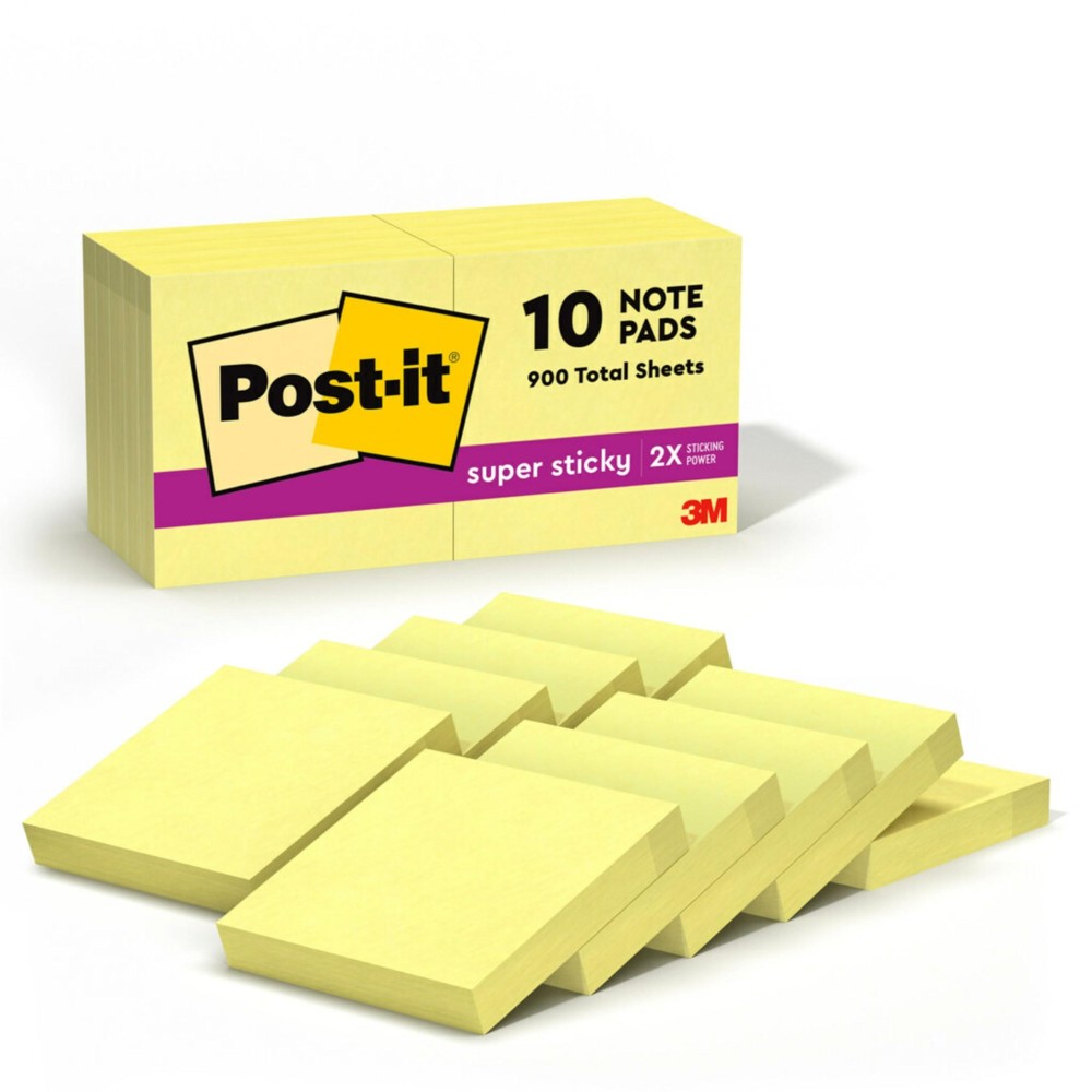 Postit Super Sticky Notes 10 Sticky Note Pads 1875 X 1875 In School Supplies Office Products Sticky Notes For Vertical