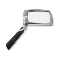 Carson Led Lighted 25X Power Rectangular Magnifier With Folding Collapsible Handle Mj30