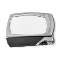 Carson Led Lighted 25X Power Rectangular Magnifier With Folding Collapsible Handle Mj30