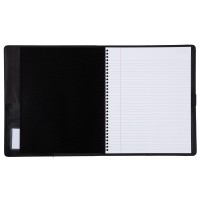 Cambridge Business Notebook Cover 11 X 812 Portfolio Padfolio Refillable Business Card Pen Holder Black 06591 L