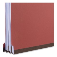 Universal Pressboard Classification Folders Letter 6Section Ruby Red 10Bx