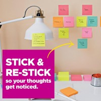 Postit Super Sticky Notes 8X6 Inches 4 Pads Orange Pink Blue Green Recyclable 6845Ssp