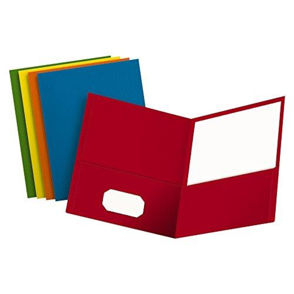 Oxford Twopocket Folders Assorted Colors Letter Size 25 Per Box 57513