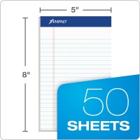 Ampad 5 X 8 Legal Pads 12 Pack Narrow Ruled White Paper 50 Sheets Per Writing Pad American Pad Paper Made In Usa 20364