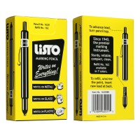 Listo 1620 Box Of 12 Black Color China Markersgrease Pencilschina Markingpencilswax Pencils Made In Usa