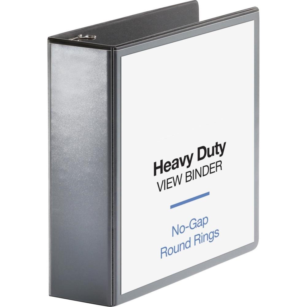 Business Source Heavyduty View Binder 3 Binder Capacity Letter 8 12 X 11 Sheet Size 625 Sheet Capacity Round Ring Fa