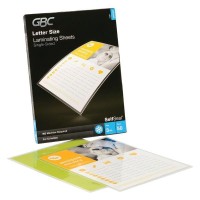 Gbc Swingline Laminating Sheets Self Adhesive Pouches Letter Size Glossy 3 Mil Self Seal 50 Pack 3747307