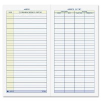 Adams Vehicle Mileage Journal 325 X 625 Inches White Afr10