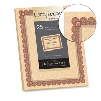 Southworth Foil-Enhanced Parchment Certificates  8 1/2