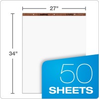 Tops Easel Pad 3Hole Punched White 15 Lb Plain White 50 Shpd 2 Per Carton 7903